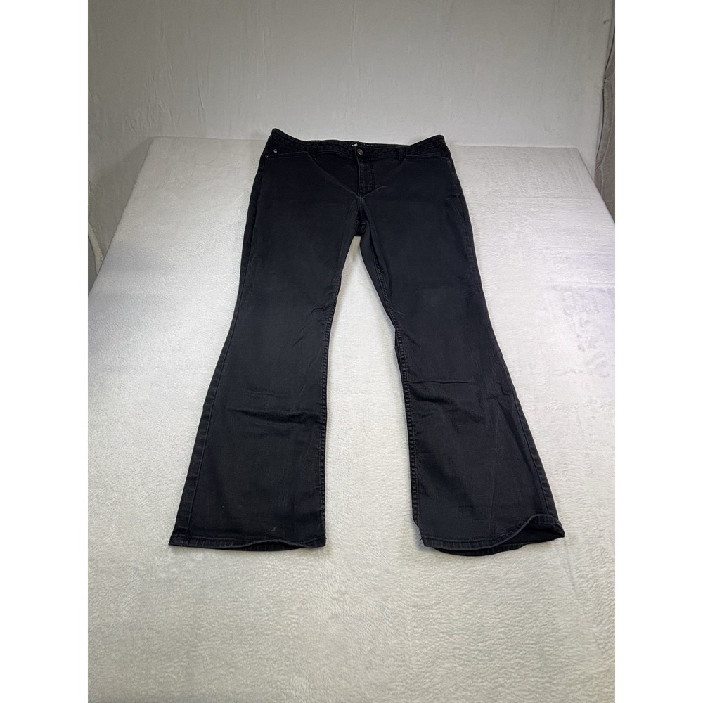 Lee Regular Fit Bootcut Black Denim Jeans Womens 20P Mid Rise 101CMBEWO